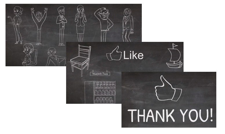 Blackboard animations created with Doodly.