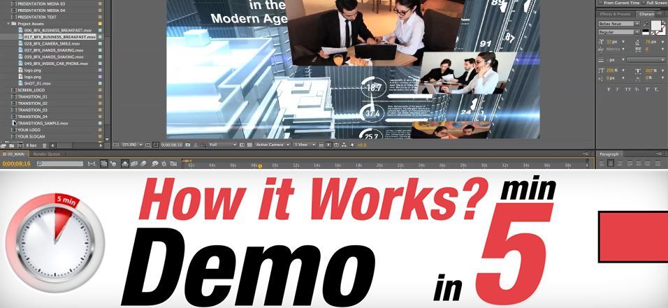 The Business Studio After Effects template – tutorial
