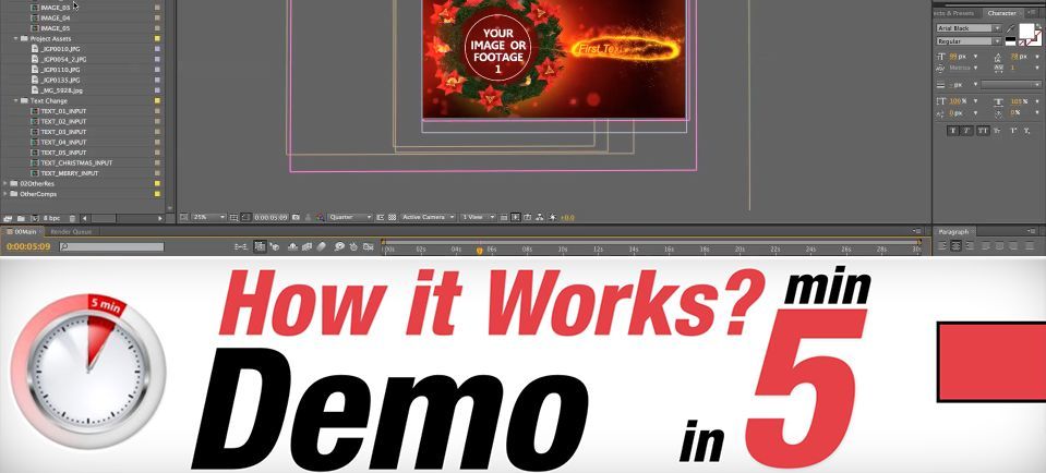 The Christmas Comes After Effects Template – Tutorial