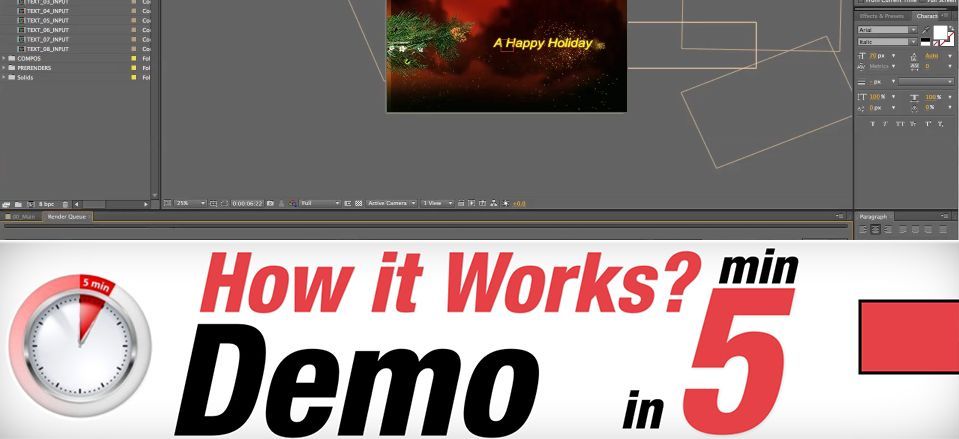 The Christmas Tree After Effects Template – Tutorial