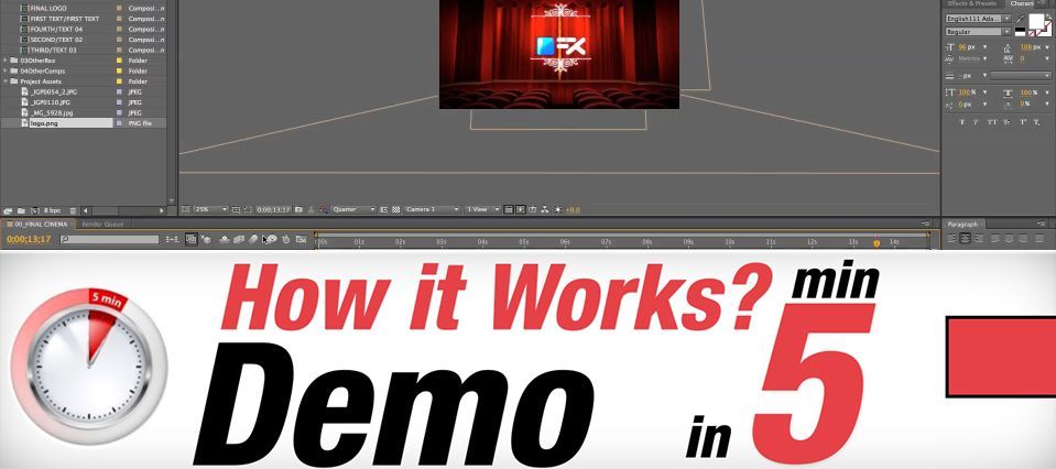 The Cinema Room After Effects Template – Tutorial