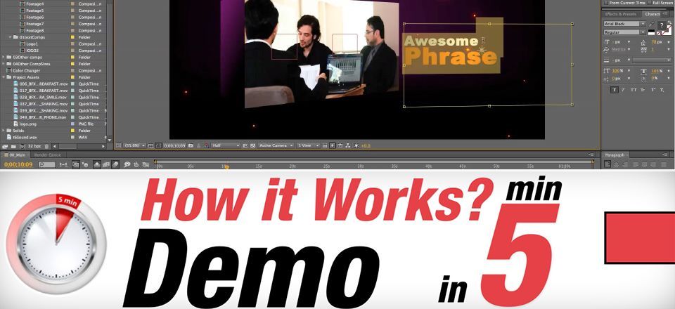 The Flashy 3D Intro After Effects Template – Tutorial