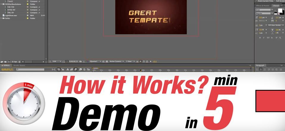 The Lightshow After Effects Template – Tutorial