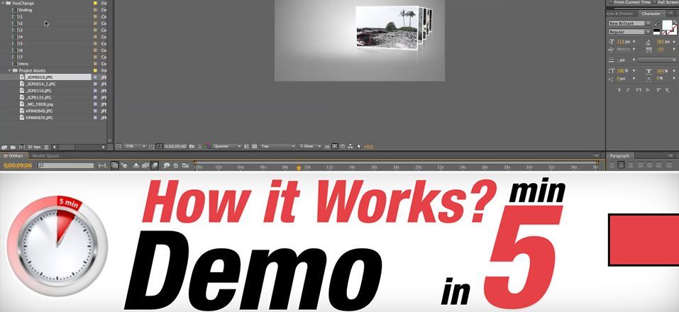 The Photoslide After Effects Template – Tutorial