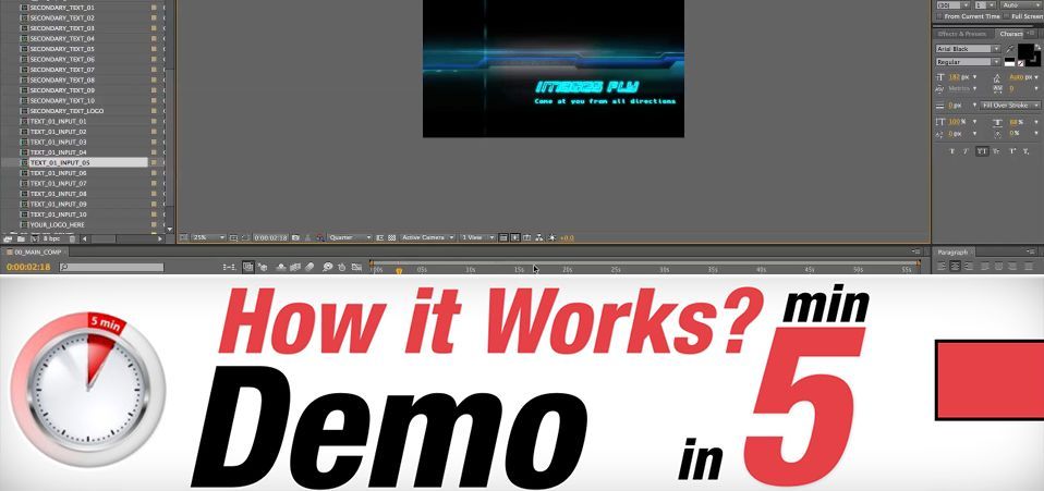 The Tron Ignition After Effects Template – Tutorial