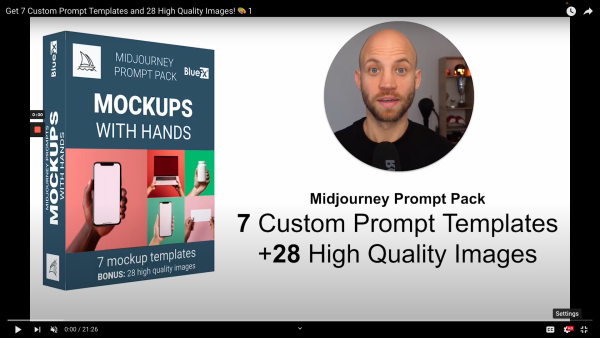 Mockup with hands pack - Midjourney prompt